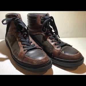 Karl Lagerfeld Paris Hi-Top Leather Sneakers